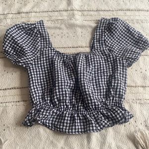 Checkered Crop Top Size Medium